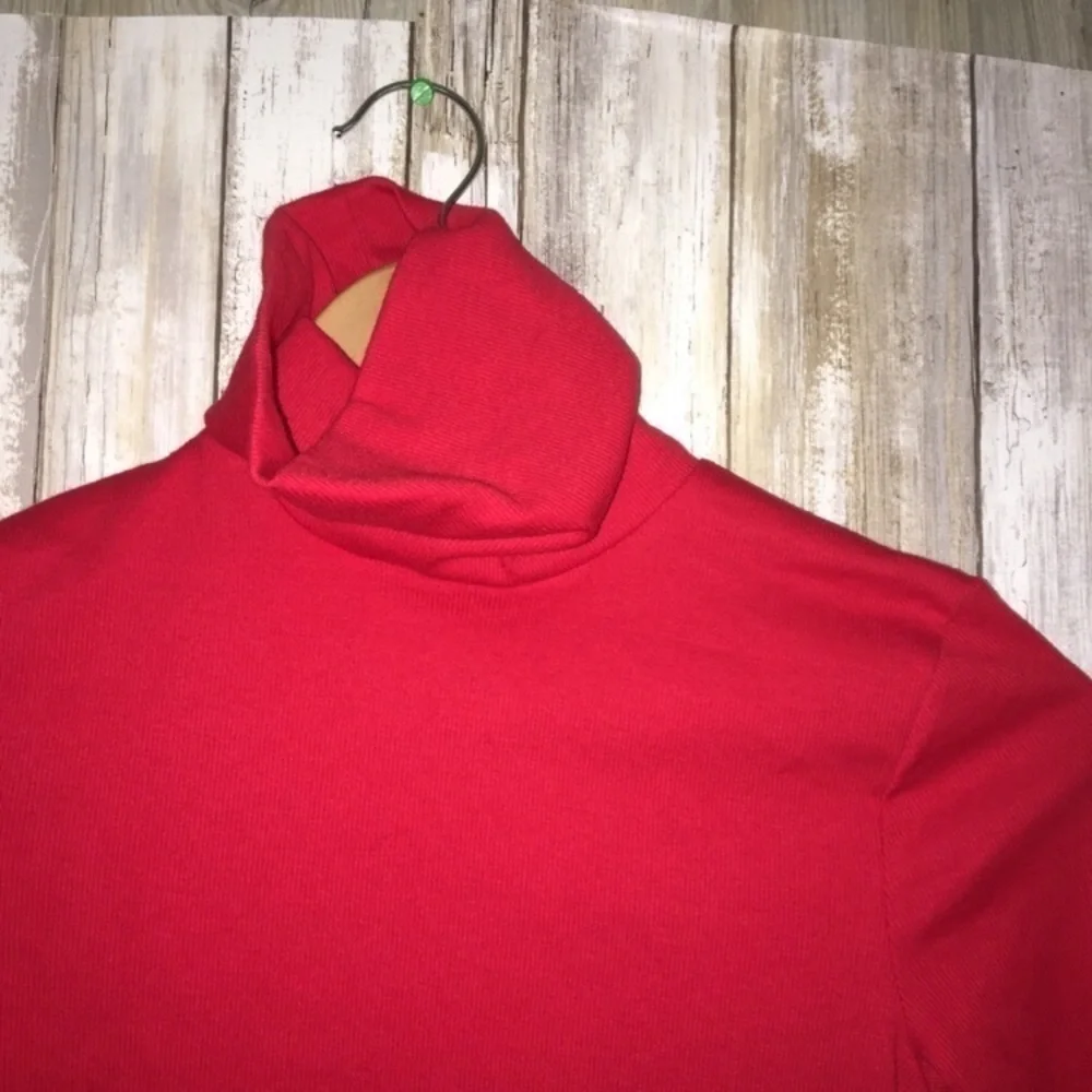 Wild Fable Red Turtle Neck Tee - Picture 3 of 4